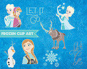 Frozen Clip Art Clipart Hand Drawn Sketch Queen Elsa Princess Anna