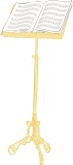Gold Music Stand Clipart Silver Music Stand Clipart Black And