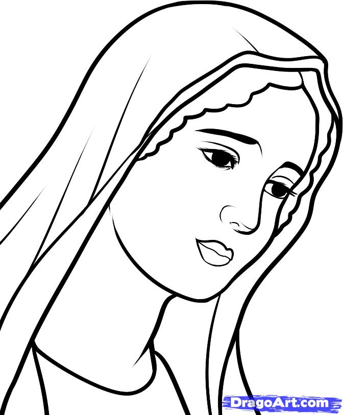 How To Draw Mary Virgin Mary