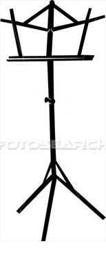 Instrument Music Musical Stand View Large Clip Art Graphic