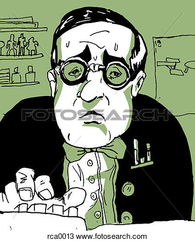 Of A Extremely Nervous Nerdy Man In A Sweat Rca0013   Search Clipart