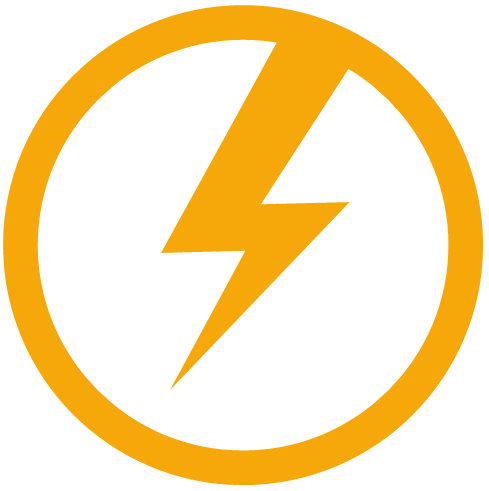 Orange Lightning Bolt Logo Car Tuning