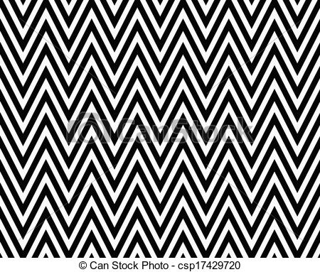 Stock Illustration   Thin Black And White Horizontal Chevron Striped