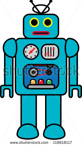 Toy Robot Clipart Retro Toy Robot   Stock Vector