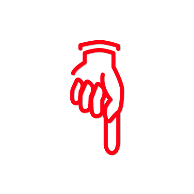 Arrow06 Down Arrow Down Red Hand Point Finger Icon 256x256