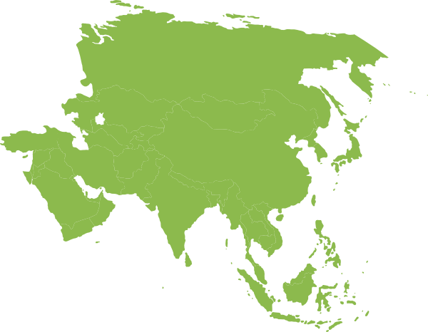 Asian Continent Green Clip Art At Clker Com   Vector Clip Art Online