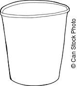 Cartoon Outline Of Styrofoam Cup Over White Stock Illustrations