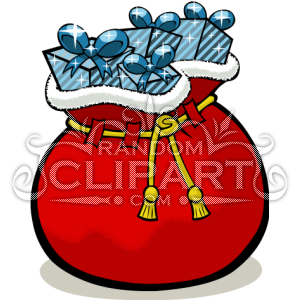 Cartoon Santa Sack Clip Art