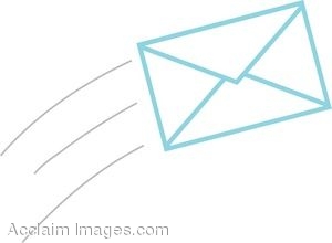 Clip Art Of A Letter Being Mailed
