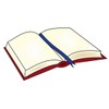 Clipart Image Caption  Open Book With Bookmark