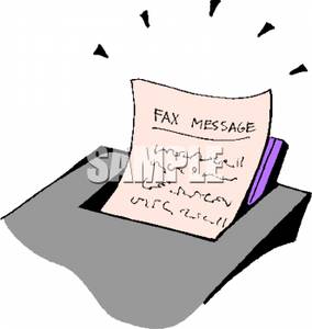 Fax Message Being Sent Clipart Image
