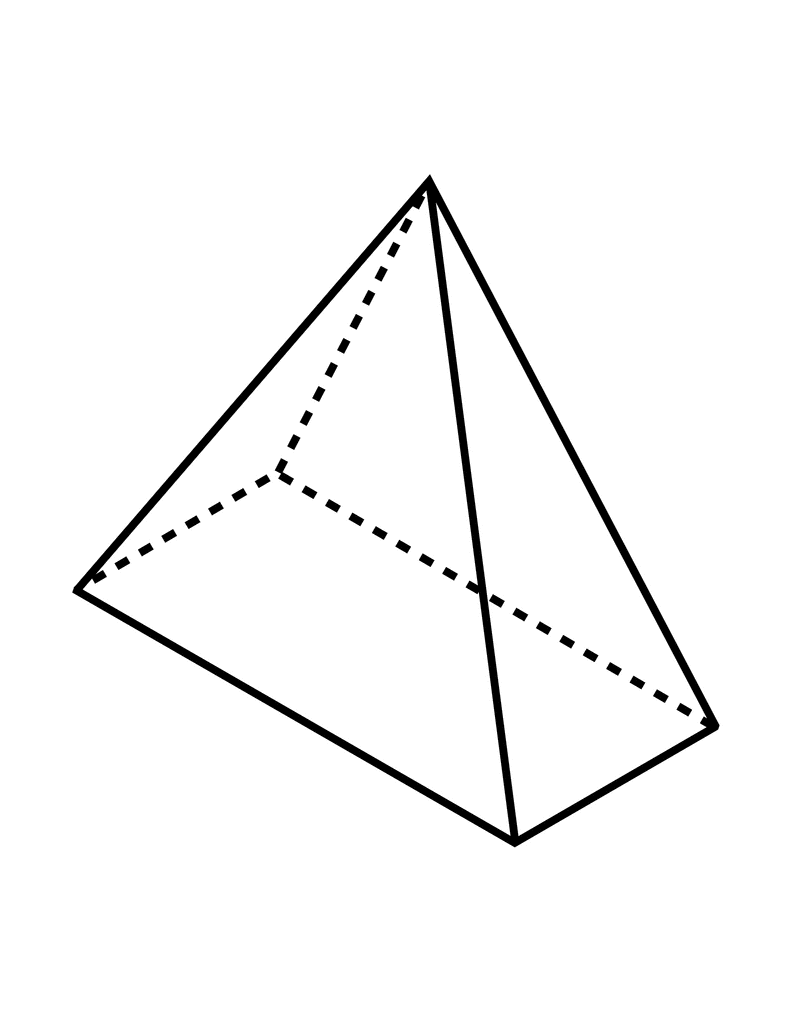Flashcard Of A Pyramid With A Rectangular Base   Clipart Etc