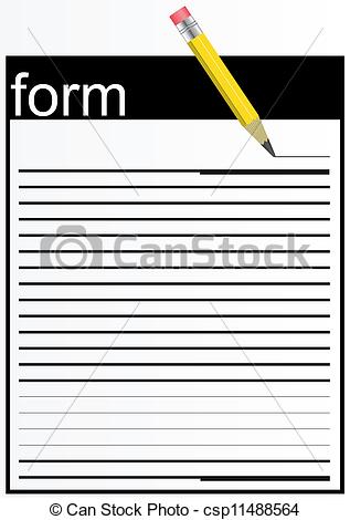 Form Clipart Vector   Paper Form
