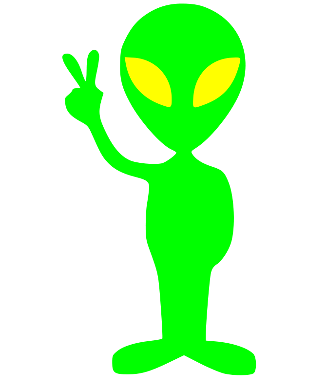 Free Green Alien Clip Art