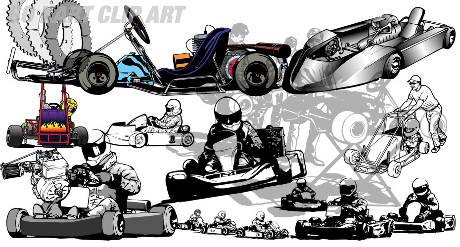 Go Kart Clip Art   Quarter Midget Clip Art   Race Car Clipart