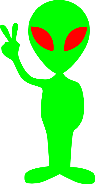 Green Alien With Red Eyes Clip Art   Vector Clip Art Online