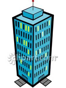 High Rise Apartment Building   Royalty Free Clipart Picture