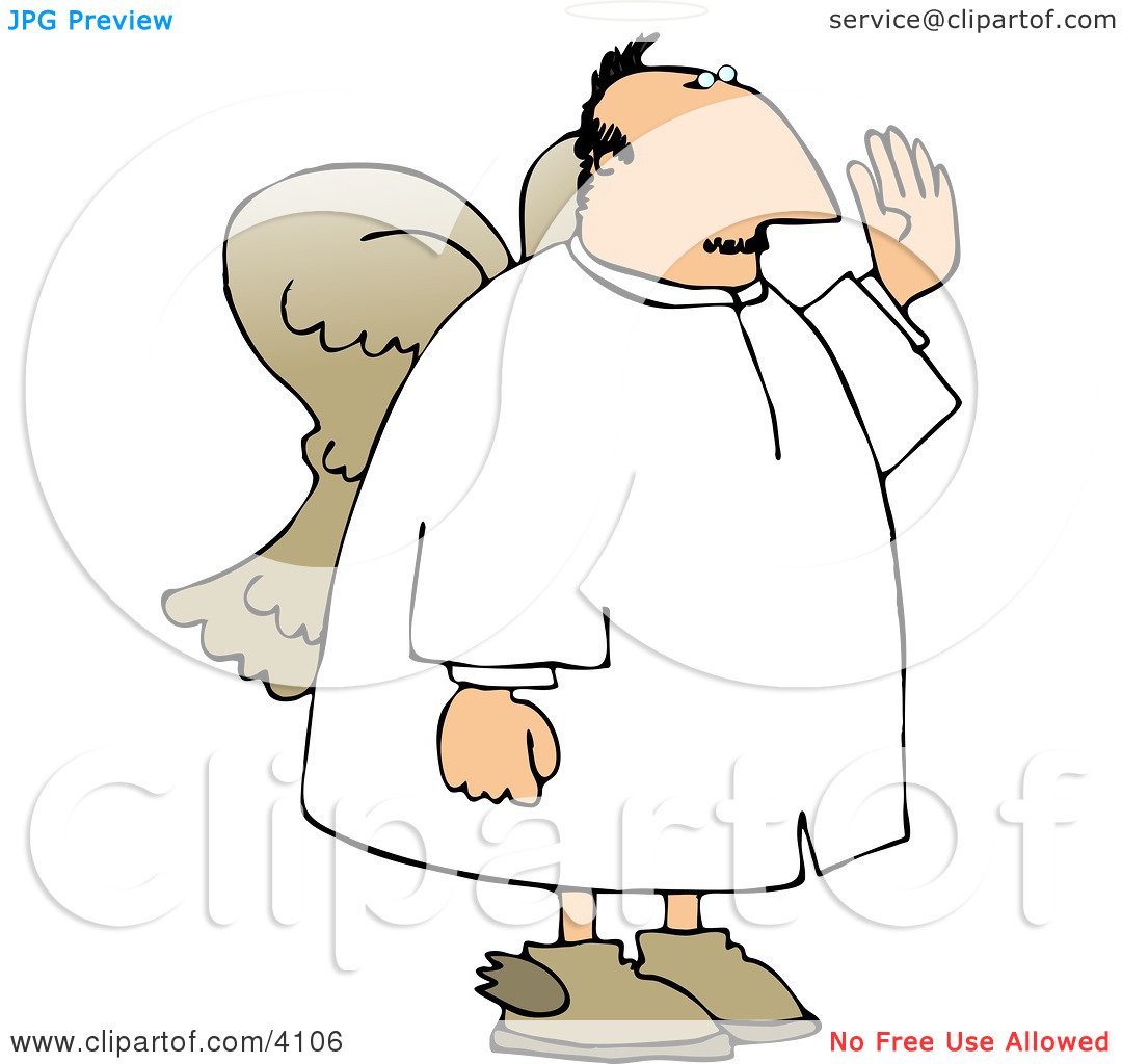 Male Angel Swearing To God Or Giving An Oath Clipart 10244106 Jpg