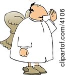 Male Angel Swearing To God Or Giving An Oath Clipart