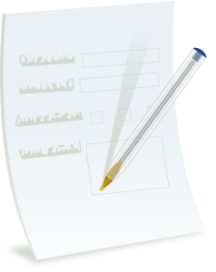 Paper Form With Ballpoint Clipart