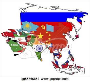 Political Map Of Asia  Clipart Illustrations Gg55366852   Gograph