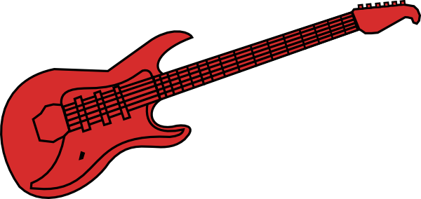 Red Guitar Clip Art At Clker Com   Vector Clip Art Online Royalty