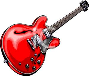 Red Guitar Clipart