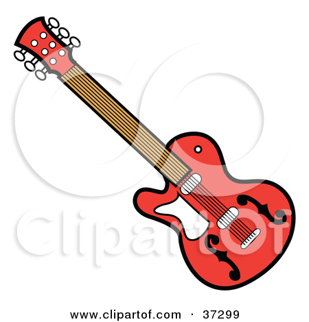 Red Guitar Clipart