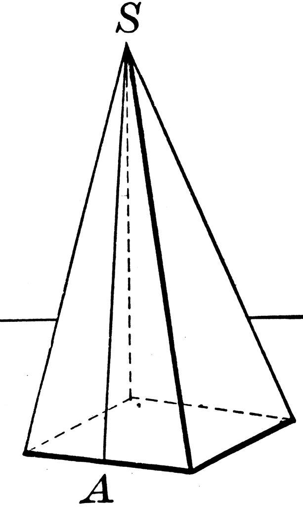 Regular Pyramid With Square Base   Clipart Etc