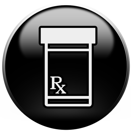 Rx Vial Black Glossy Button Clipart Image   Ipharmd Net