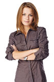 Serious Businesswoman Crossing Arms Stock Photos   Images
