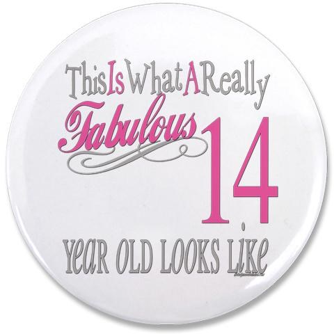 14th Birthday Gifts Cute 3 5 Button By Cafepress