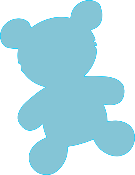 Baby Blue Teddy Clip Art At Clker Com   Vector Clip Art Online