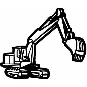 Backhoe In Work Coloring Page Backhoe In Work Download Now Png Format