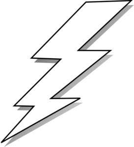 Black And White Lightning Bolt Clip Art At Clker Com   Vector Clip Art