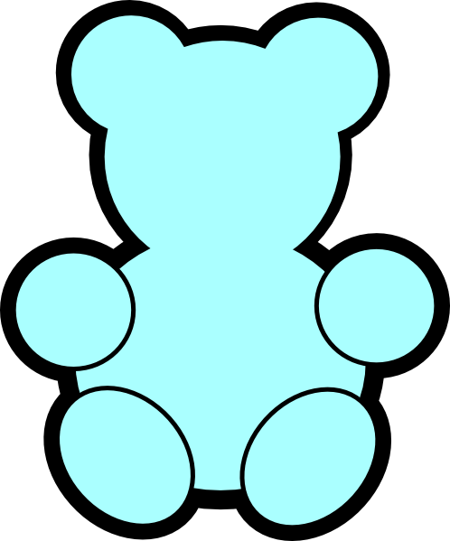 Blue Teddy Bear Clip Art At Clker Com   Vector Clip Art Online    
