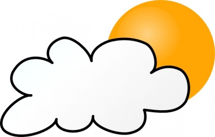 Cloudy Weather Clip Art Free Vector In    