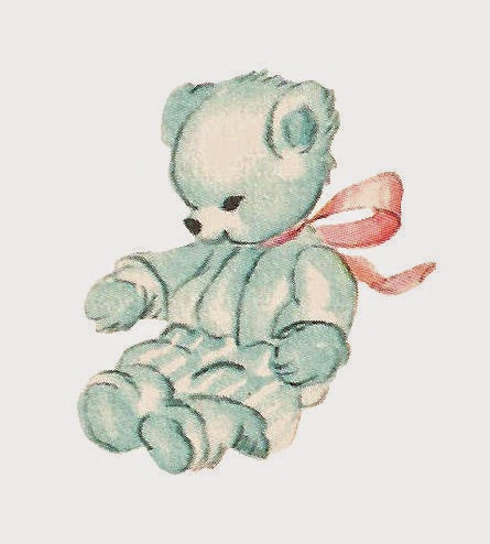 Digital Toy Clip Art Of A Blue Teddy Bear With A Blue Ribbon I Created