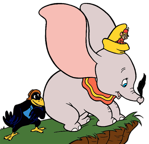 Dumbo And Clown Clipart