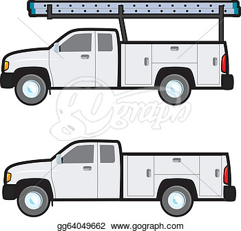 Eps Illustration   Work Truck  Vector Clipart Gg64049662   Gograph