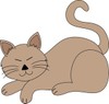 Happy Kitty Clipart Image   Happy Kitty With Tail Up And Purring