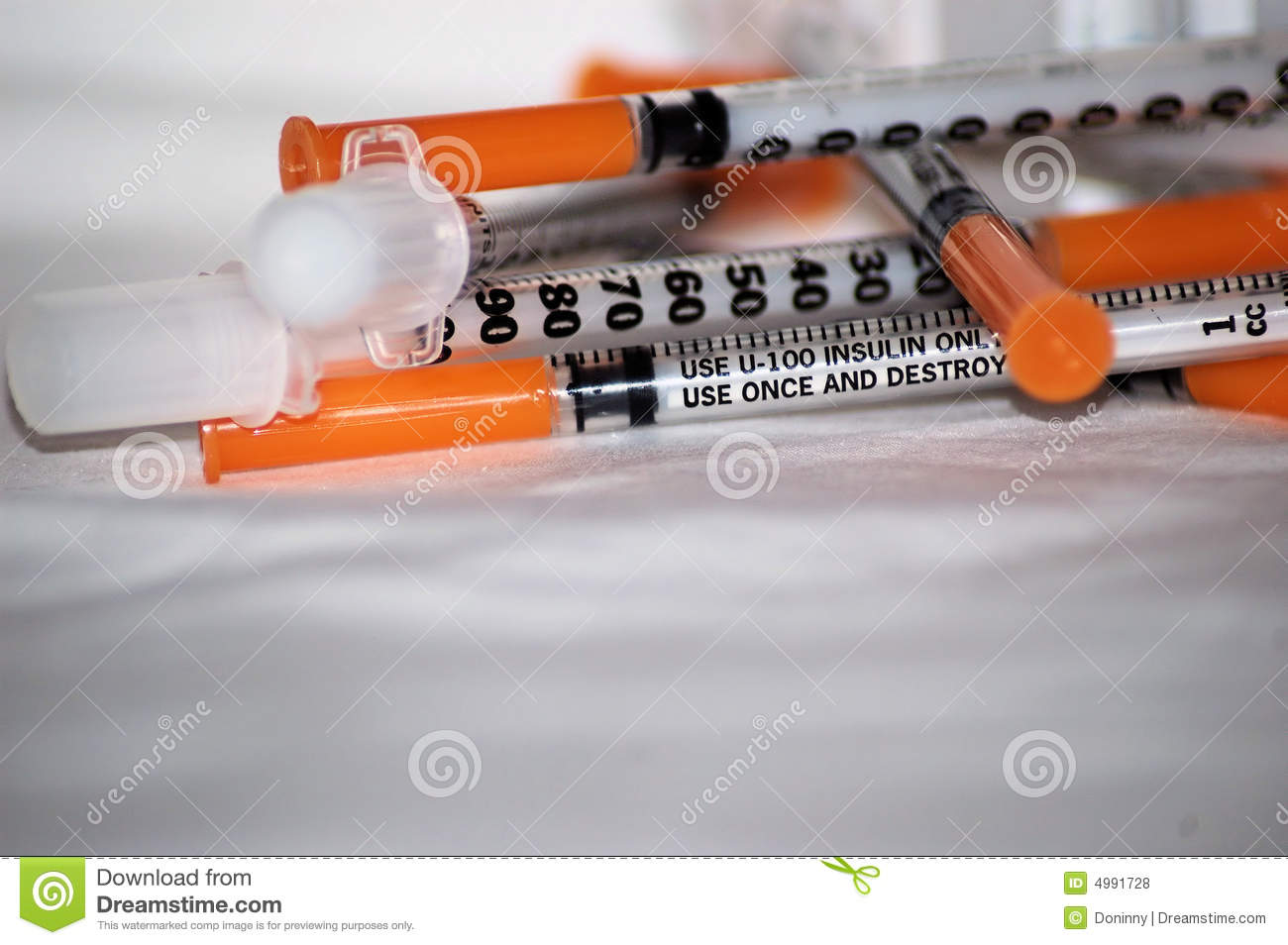 Insulin Needles Royalty Free Stock Photos   Image  4991728