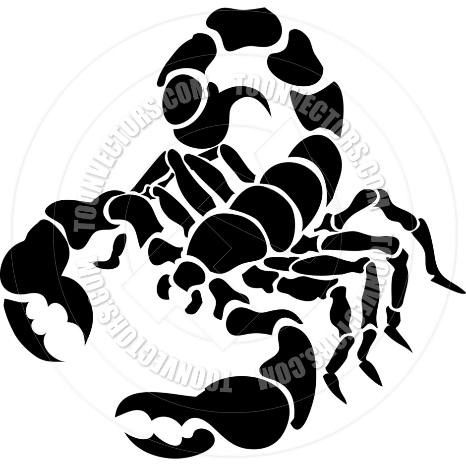 Scorpion Clip Art Stylized Scorpion Illustration By Geoimages Toon