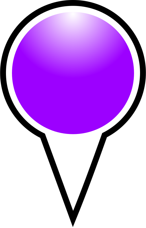 Squat Marker Purple By Lukel99   Map Pin For Mapping Applications