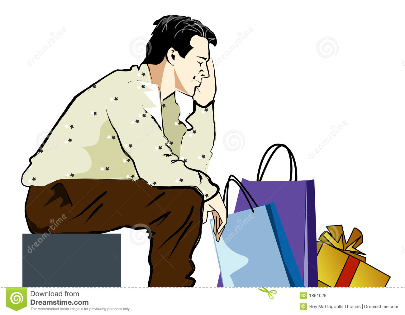 Tired Of Shopping Royalty Free Stock Photo   Image  1851025