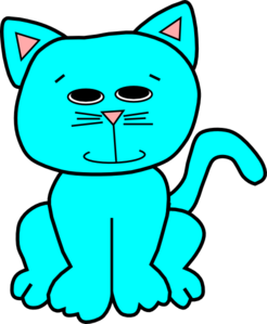 Turquoise Purr Clip Art   Vector Clip Art Online Royalty Free