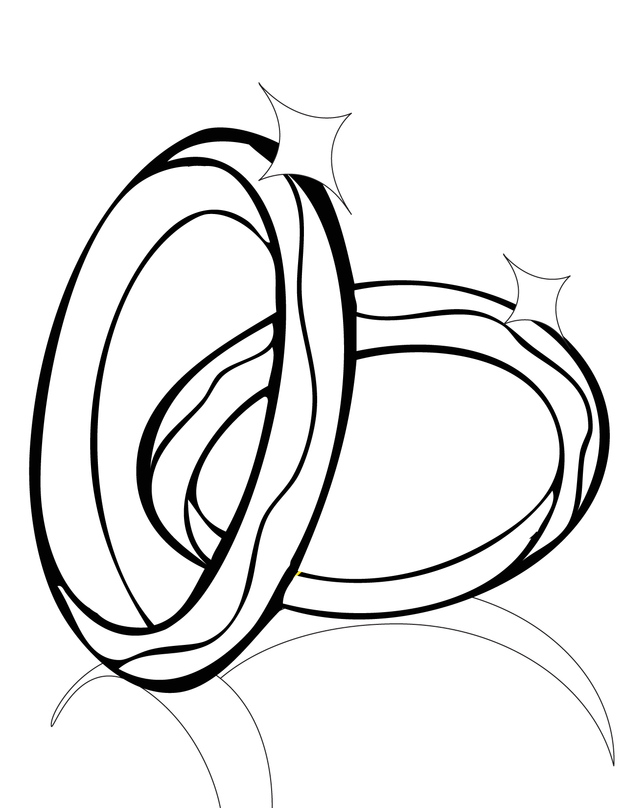 Wedding Rings Coloring Page   Handipoints