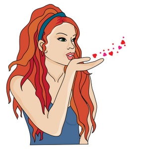 Blowing A Kiss Clipart Image 