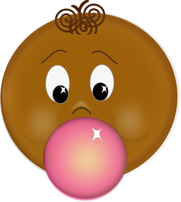 Bubble Gum By Laurianne   Cartoon Of A Child Blowing Bubble Gum 