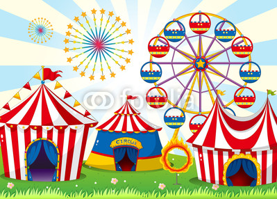 Carnival With Stripe Tents Stock Image And Royalty Free Vector    
